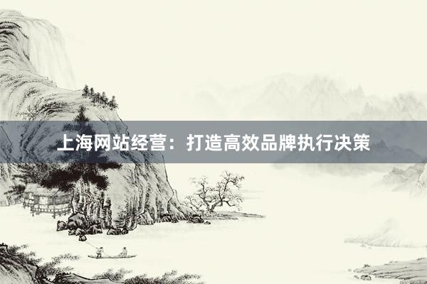 上海网站经营：打造高效品牌执行决策